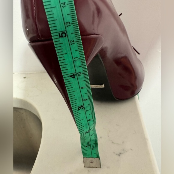 New Patent Leather shoes Gucci Pumps size 38 or 8 color burgundy - Picture 5 of 16